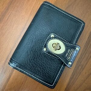 Coach Vintage Legacy Turnlock Agenda Black Leather TikTok Viral WITH Pen!